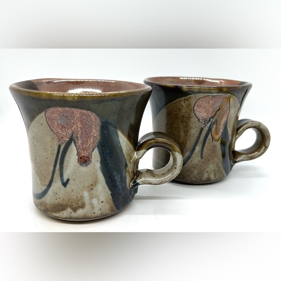 Vintage Other - Y2K Signed John Freimark Set of 2 Studio Pottery Mugs
